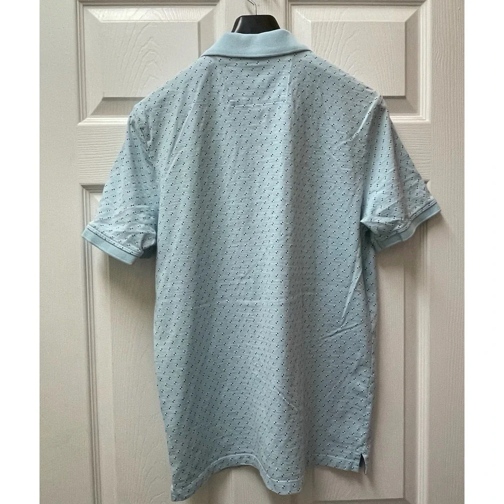 Banana Republic Men's Medium Light Blue Luxury‎ Touch Cotton Polo